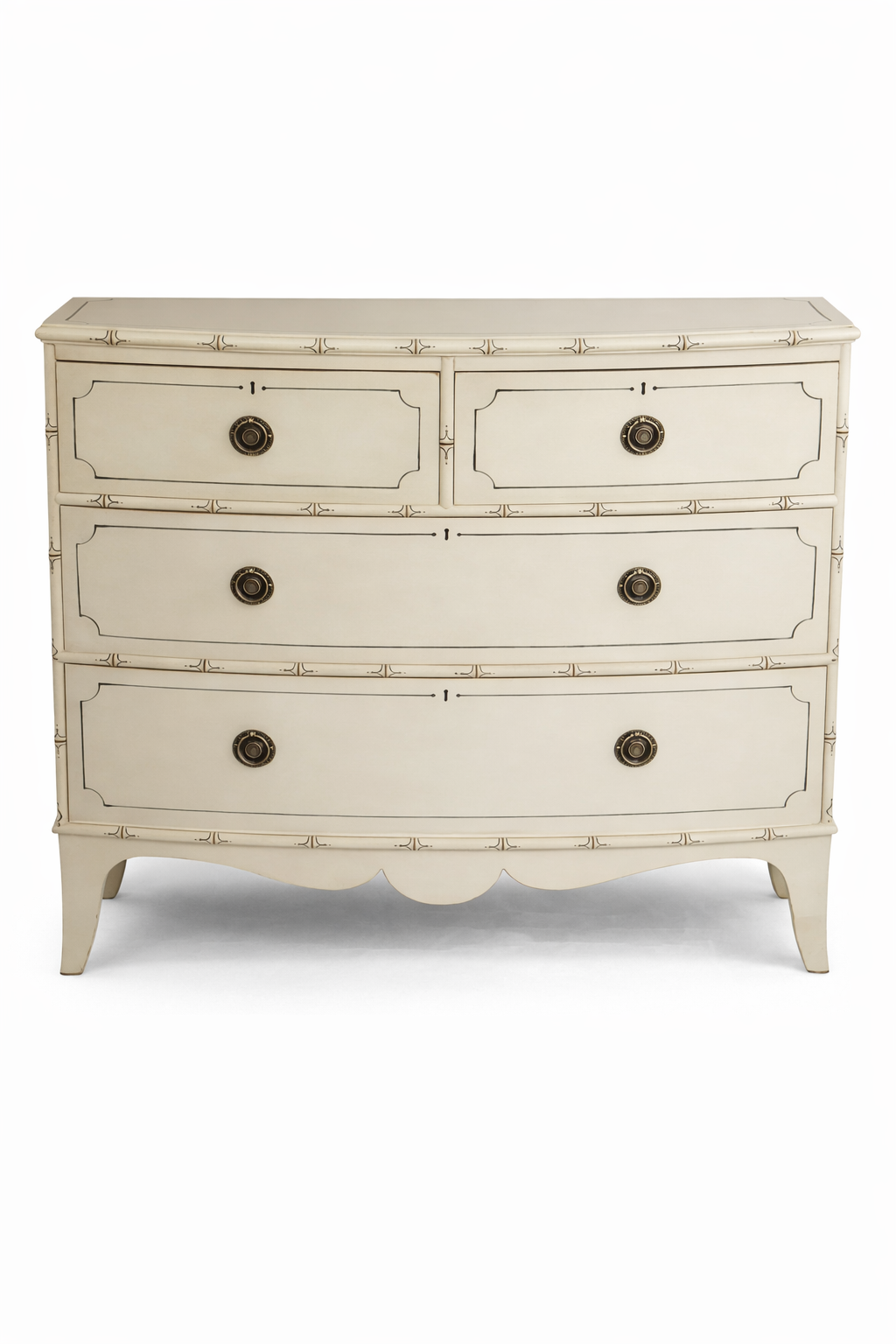 Faux Bamboo Cream Chest, 1820