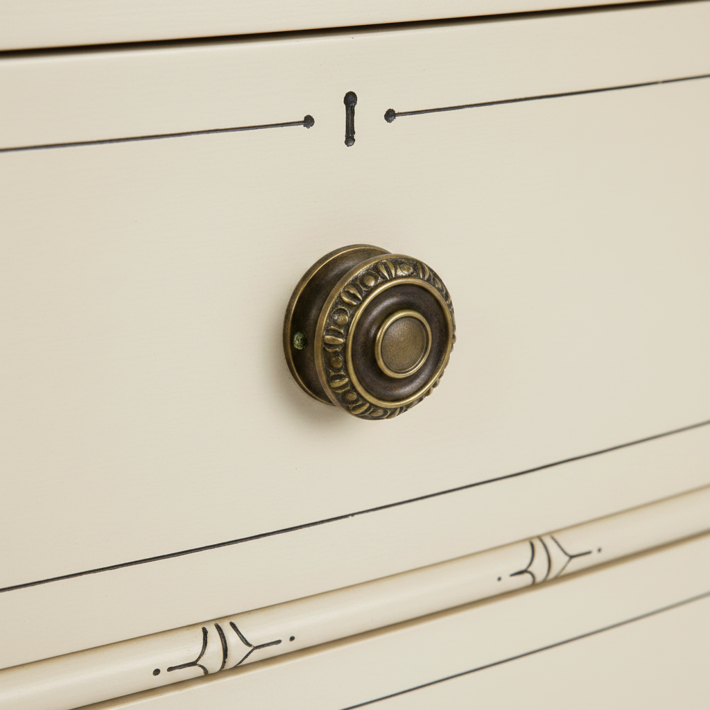 Faux Bamboo Cream Chest, 1820