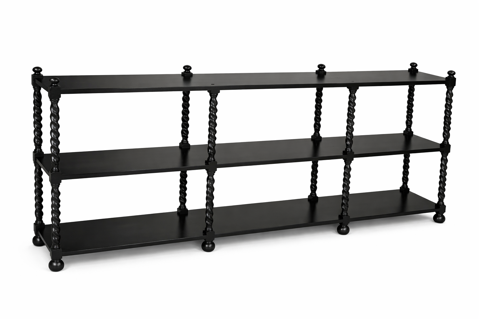 Ebonised Barley Twist Etagere, 1880