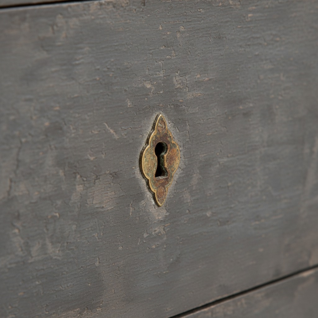 Painted Black Spanish Chest Circa 1820