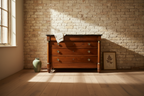 French Empire Chest Circa 1830 with Black Marble Top