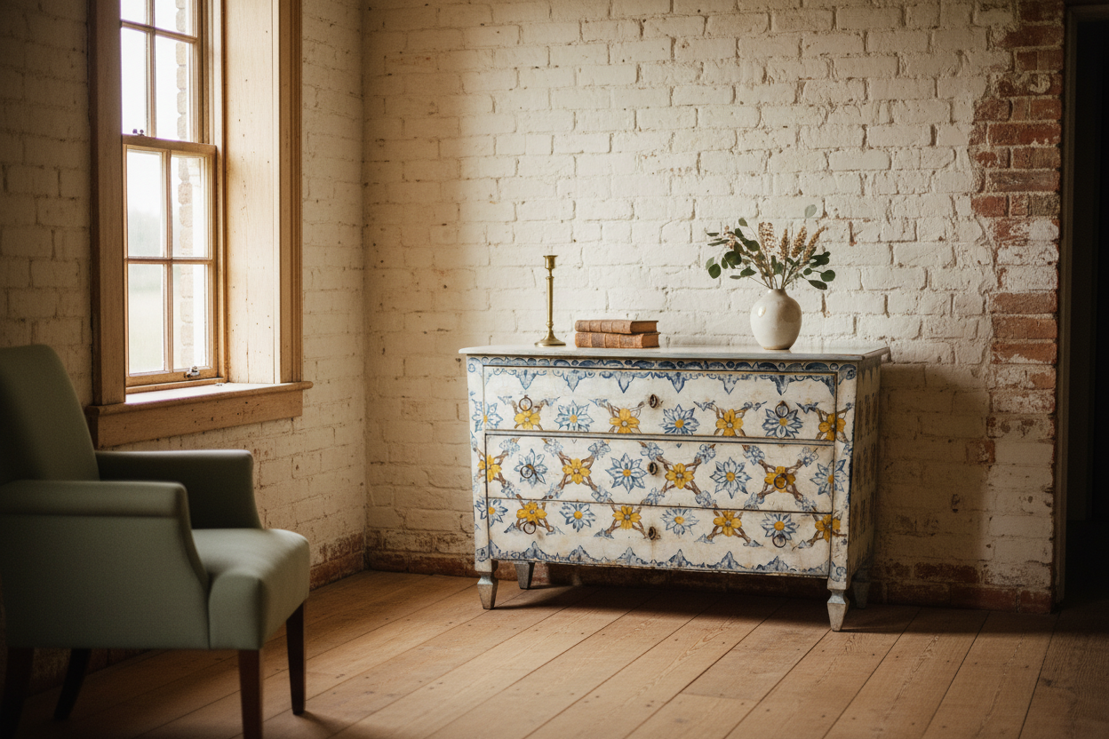 Painted Italian chest circa 1840