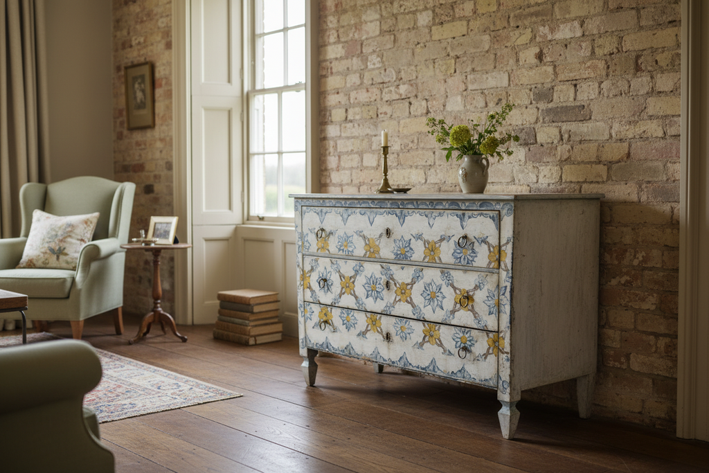 Painted Italian chest circa 1840