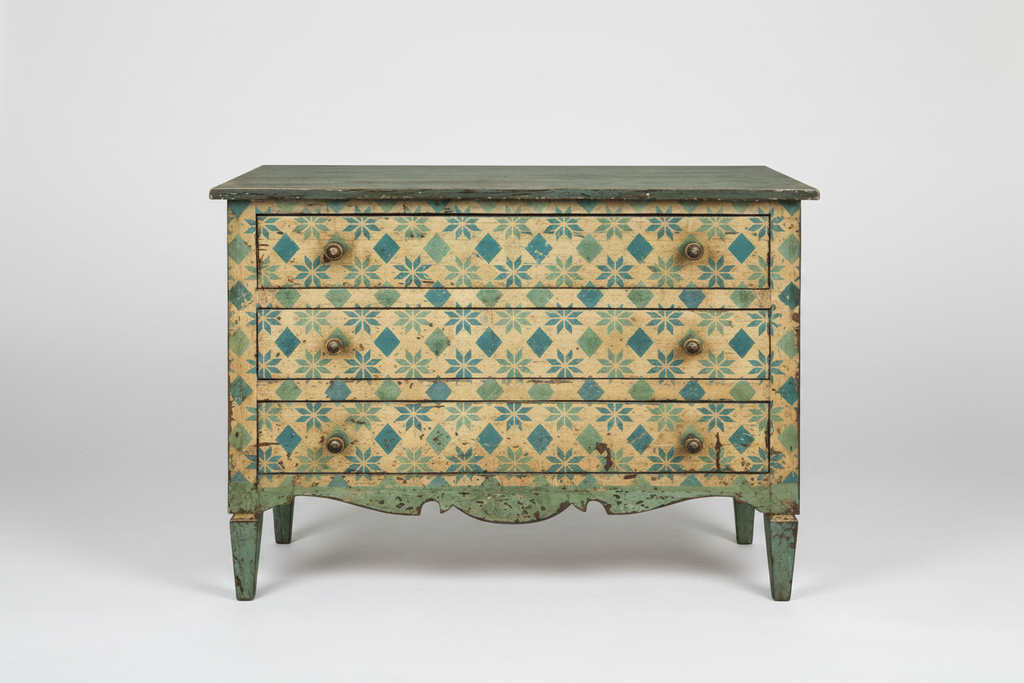 Quilt Patterned Chest of Drawers, c1880