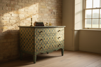 Quilt Patterned Chest of Drawers, c1880