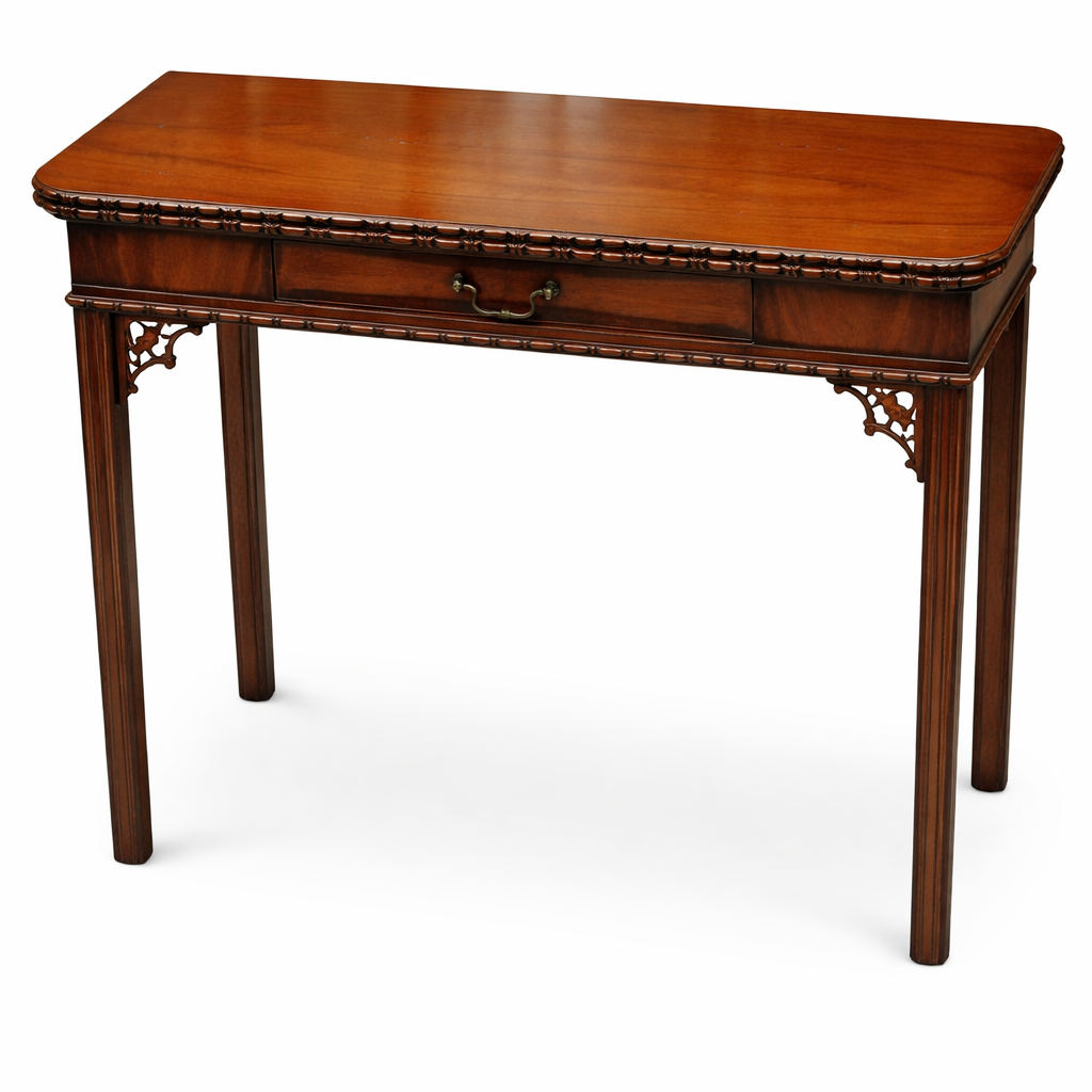 Chippendale Fold Over Side Table, 1800's