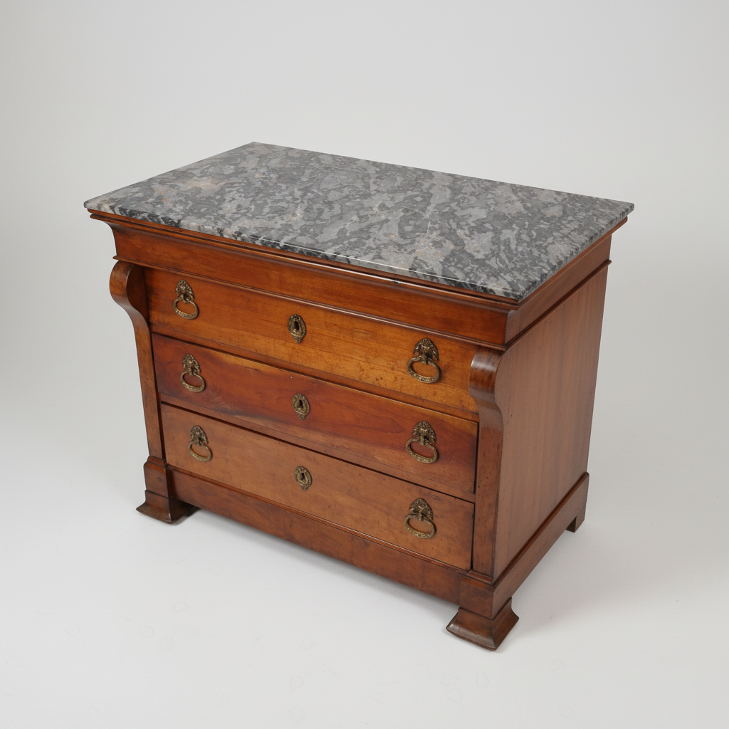 Louis Philippe Chest with Marble Top