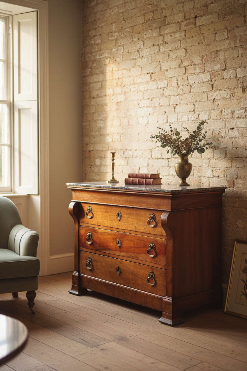 Louis Philippe Chest with Marble Top