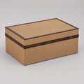 Suede and Burl Wood Box, Large