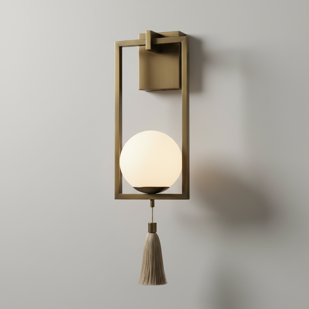 Balanced Wall Sconce with Tassel
