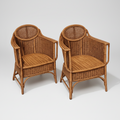 Wicker Library Arm Chairs