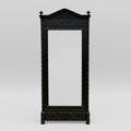 Faux Bamboo Mirrored Vitrine