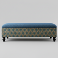 Rectangular Blue Ottoman