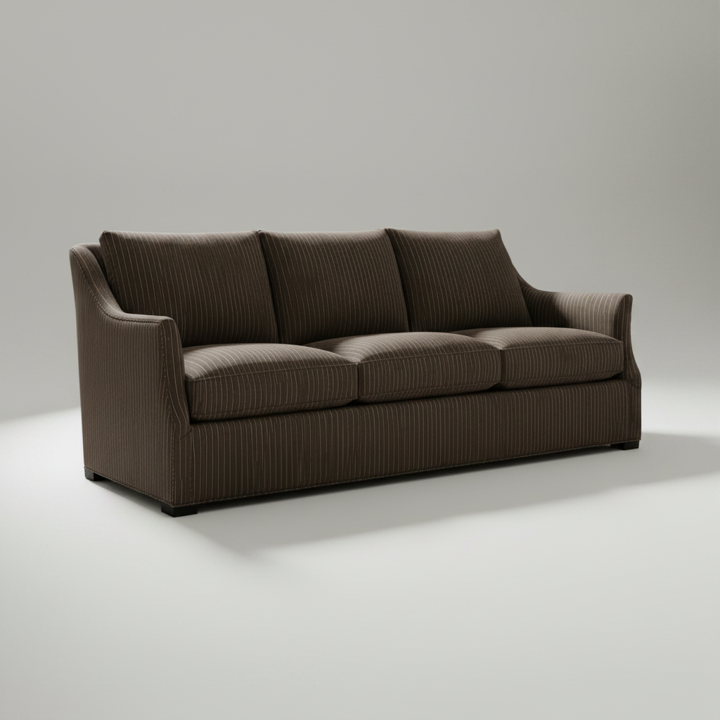 Pinstripe Wool Sofa