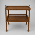 Vintage Wicker Barcart on Wheels