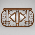 Wicker Rack with Mirror