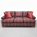 Plaid Sofa with Key Arm