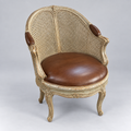 Louis XVI Green Swivel Chair
