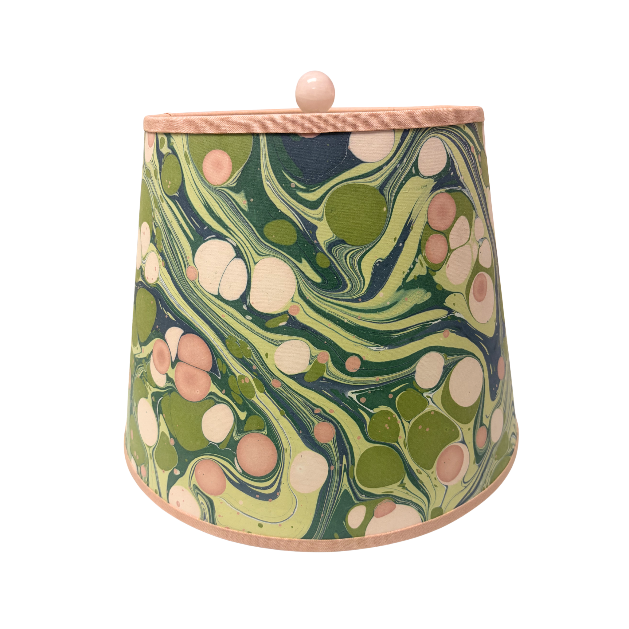 Marbled Pink and Green Lampshade