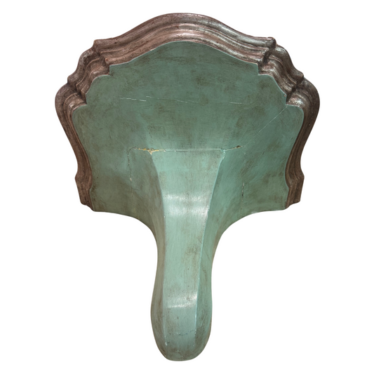 Antique Pair of Pale Turquoise Sconces