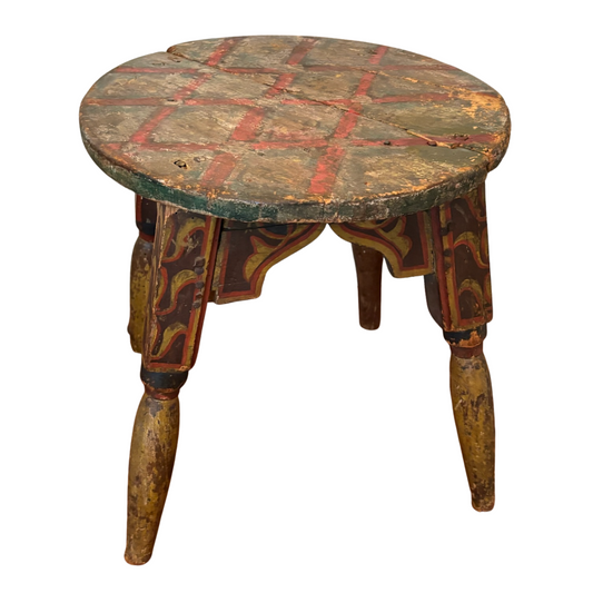 Red Painted Stool