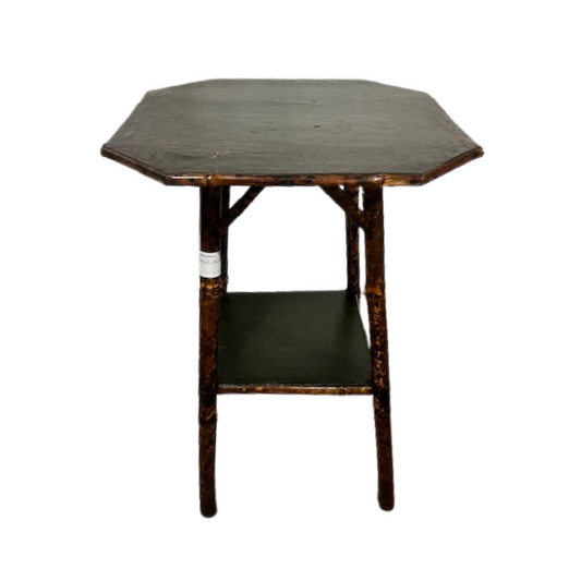 Green Top Bamboo Table, 1920's