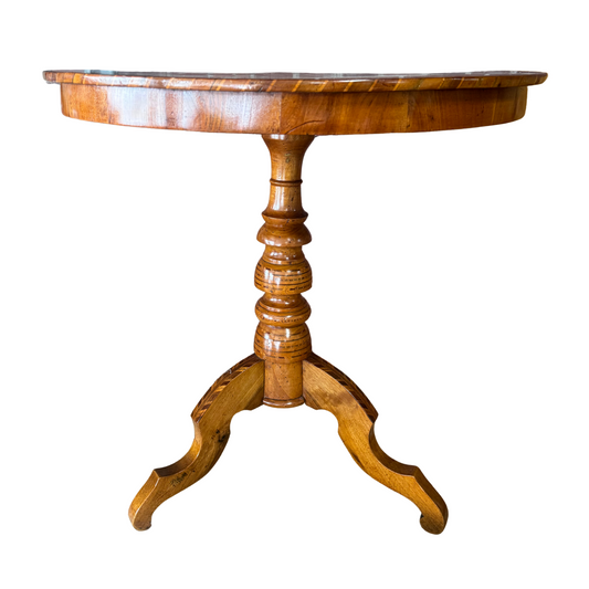 Italian Table from Sorento, Inlaid with Olive, 1840