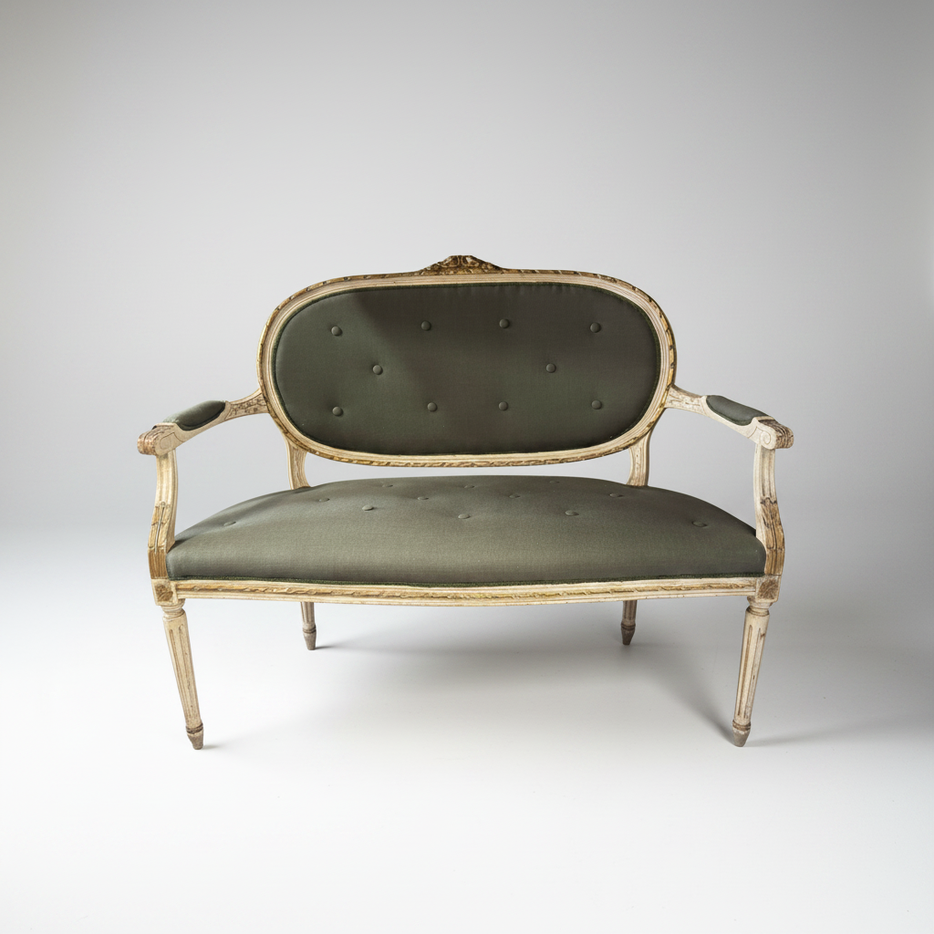 Olive Louis XV Settee