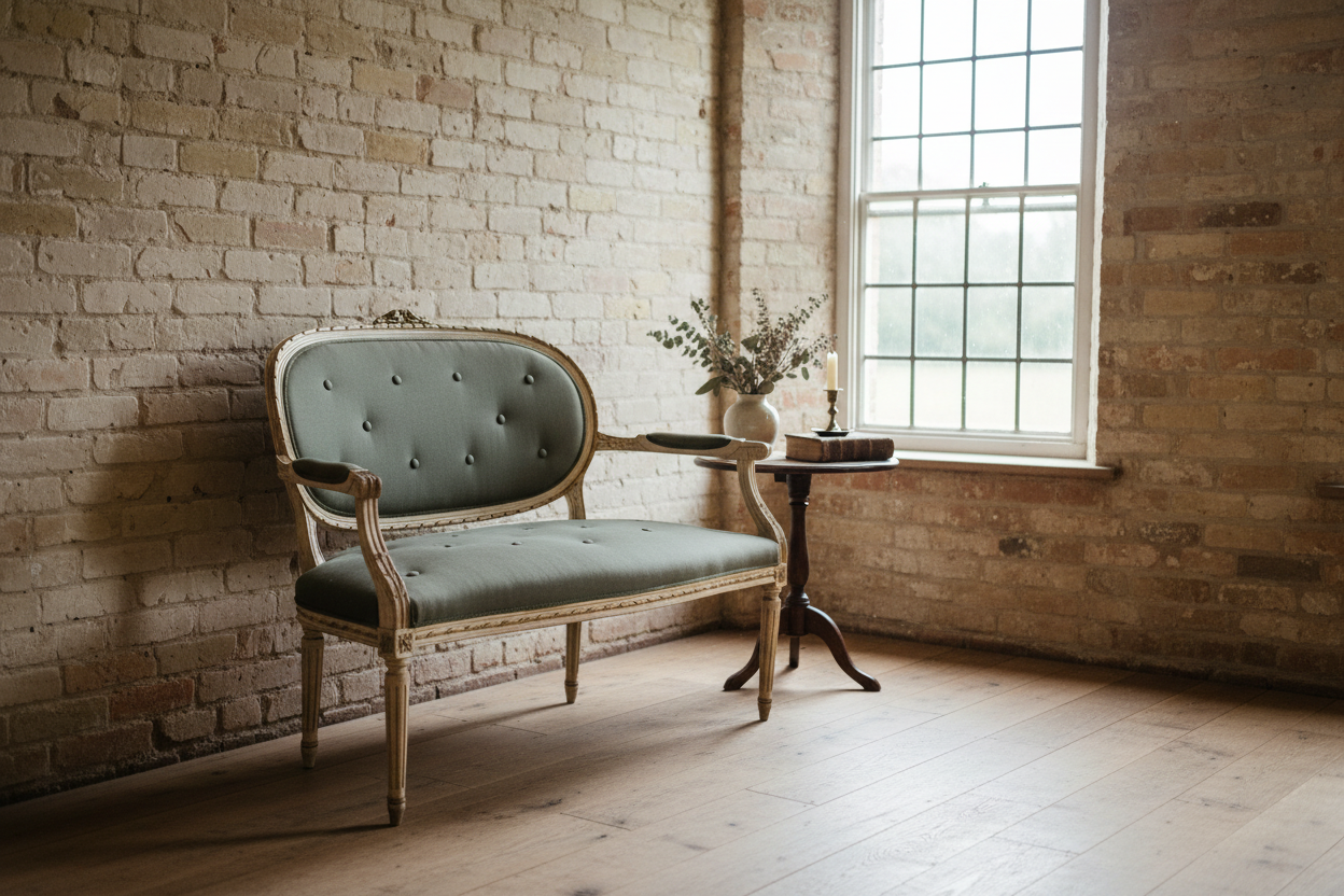 Olive Louis XV Settee