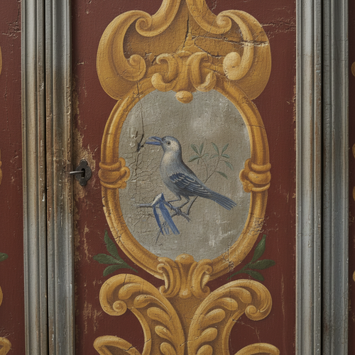 Antique Painted Armoire, Italy