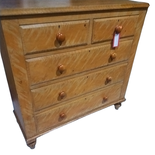 Victorian Birch Pine Chest of Drawers, 1860