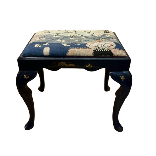 Queen Anne Stool with Needlepoint, 1930's