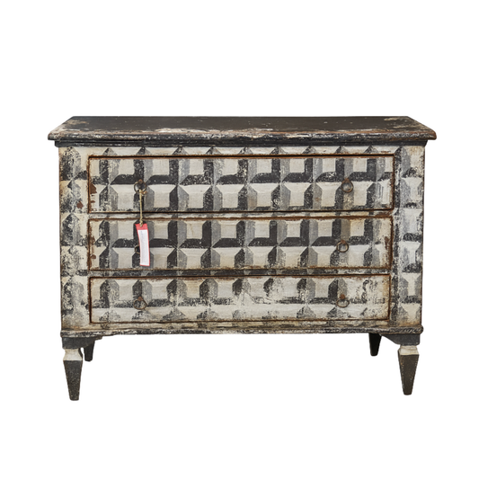 Black and White Commode