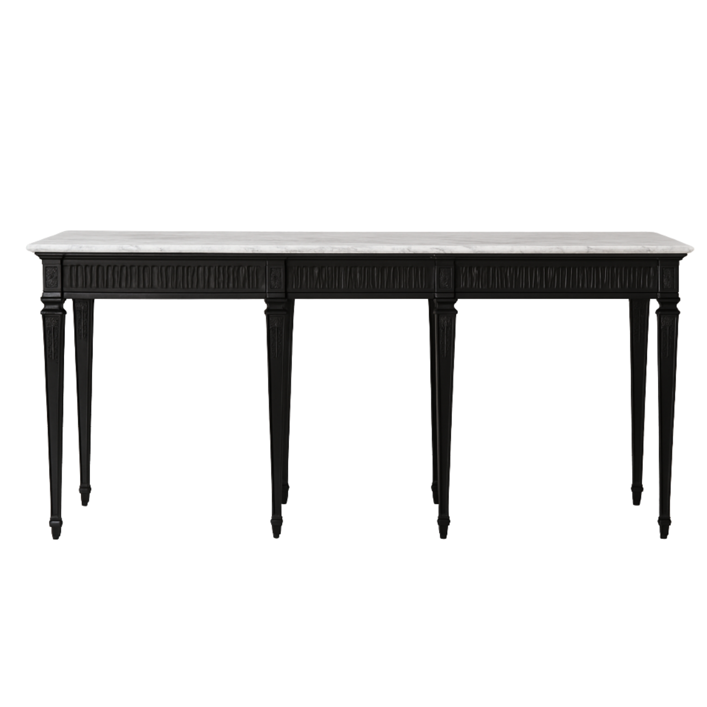 English Ebonised Console Table with Marble Top c. 1900