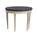 Painted Italian Center Table with Black Marble Top