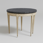 Painted Italian Center Table with Black Marble Top