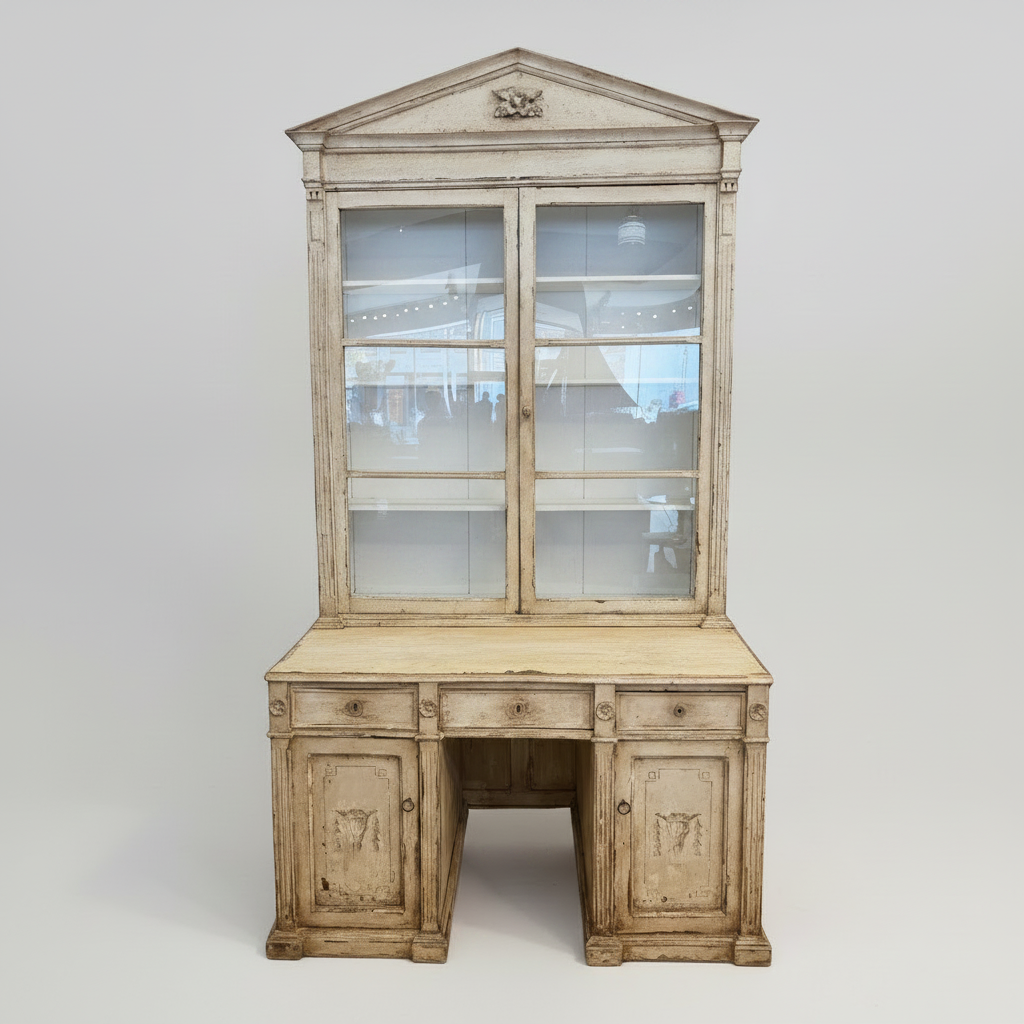 Italian Painted Desk Cabinet
