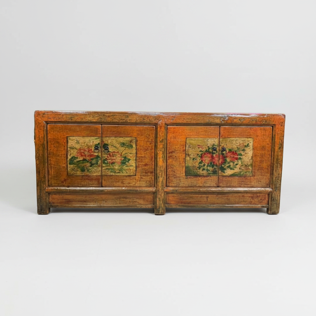 Floral Orange Console