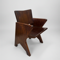 1940's Geometric Wooden Chairs, Pair