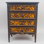 Ebonised Chest with Decoupage Shell Motif
