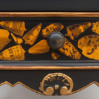 Ebonised Chest with Decoupage Shell Motif