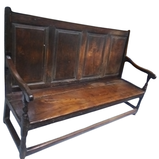 Elm and oak Hall Bench, 1880's