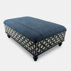 Antique Blue Ottoman