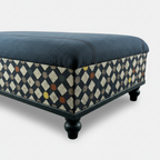 Antique Blue Ottoman