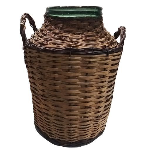 Bottles in Wicker Vases