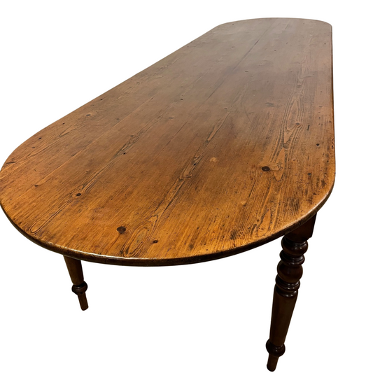 Pitch Pine and Cherrywood Oval Dining Table, 1860