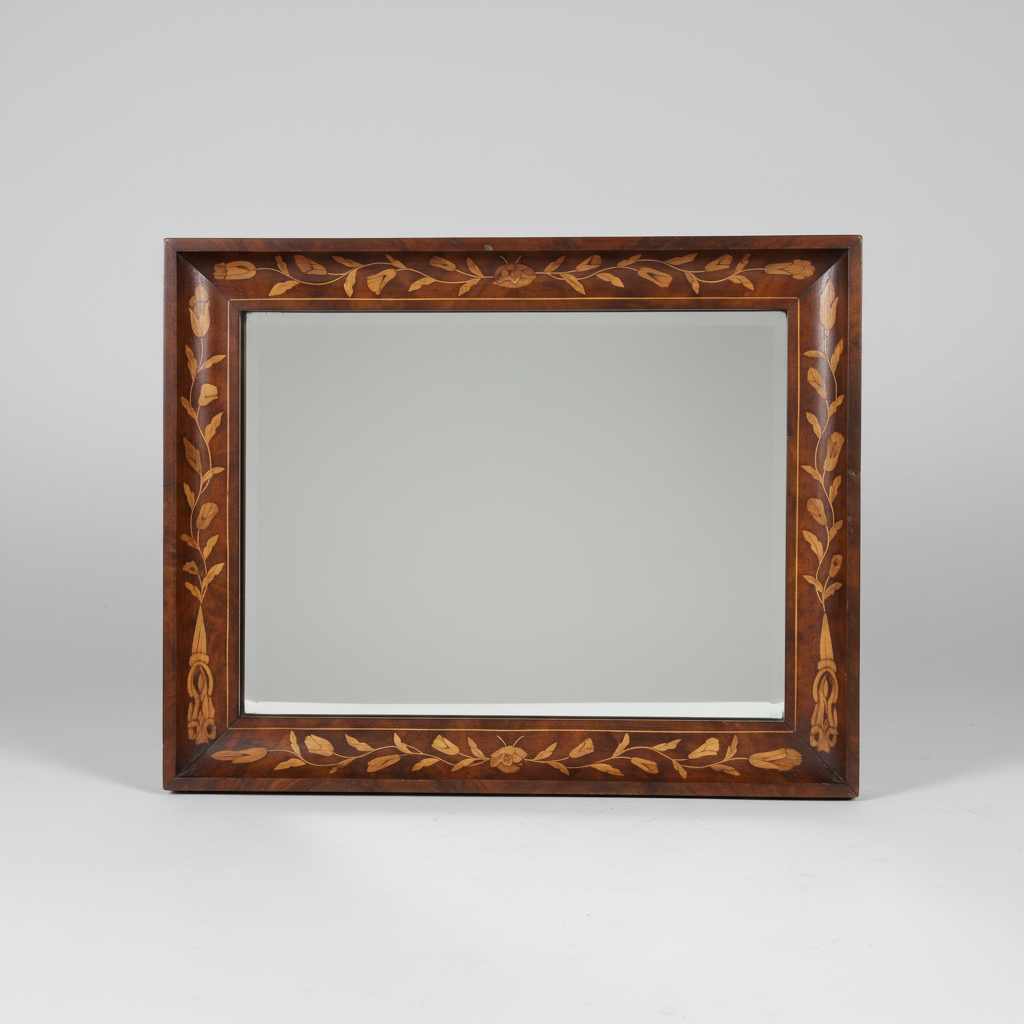 Inlaid Walnut Mirror, 1860's