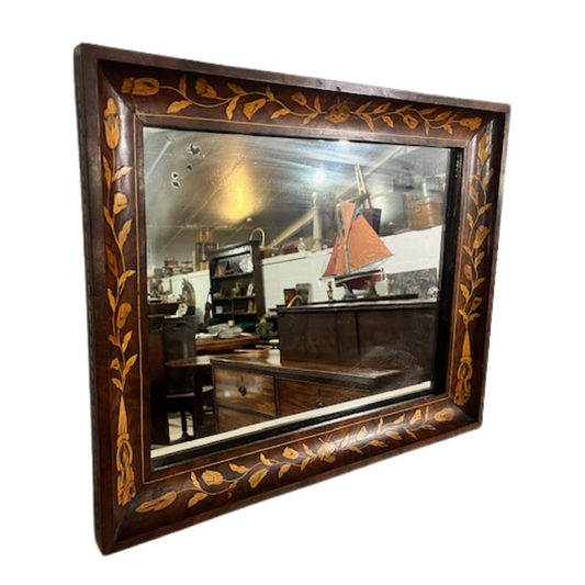 Inlaid Walnut Mirror, 1860's