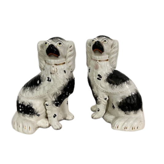 Staffordshire Dogs from England, Pair, 1880's