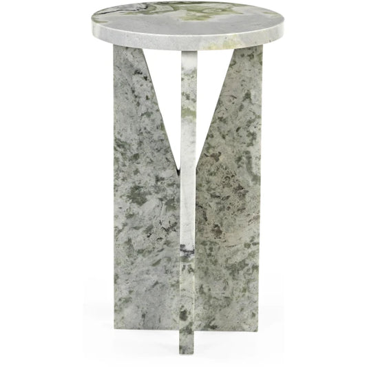 Structural Green Marble Side Table